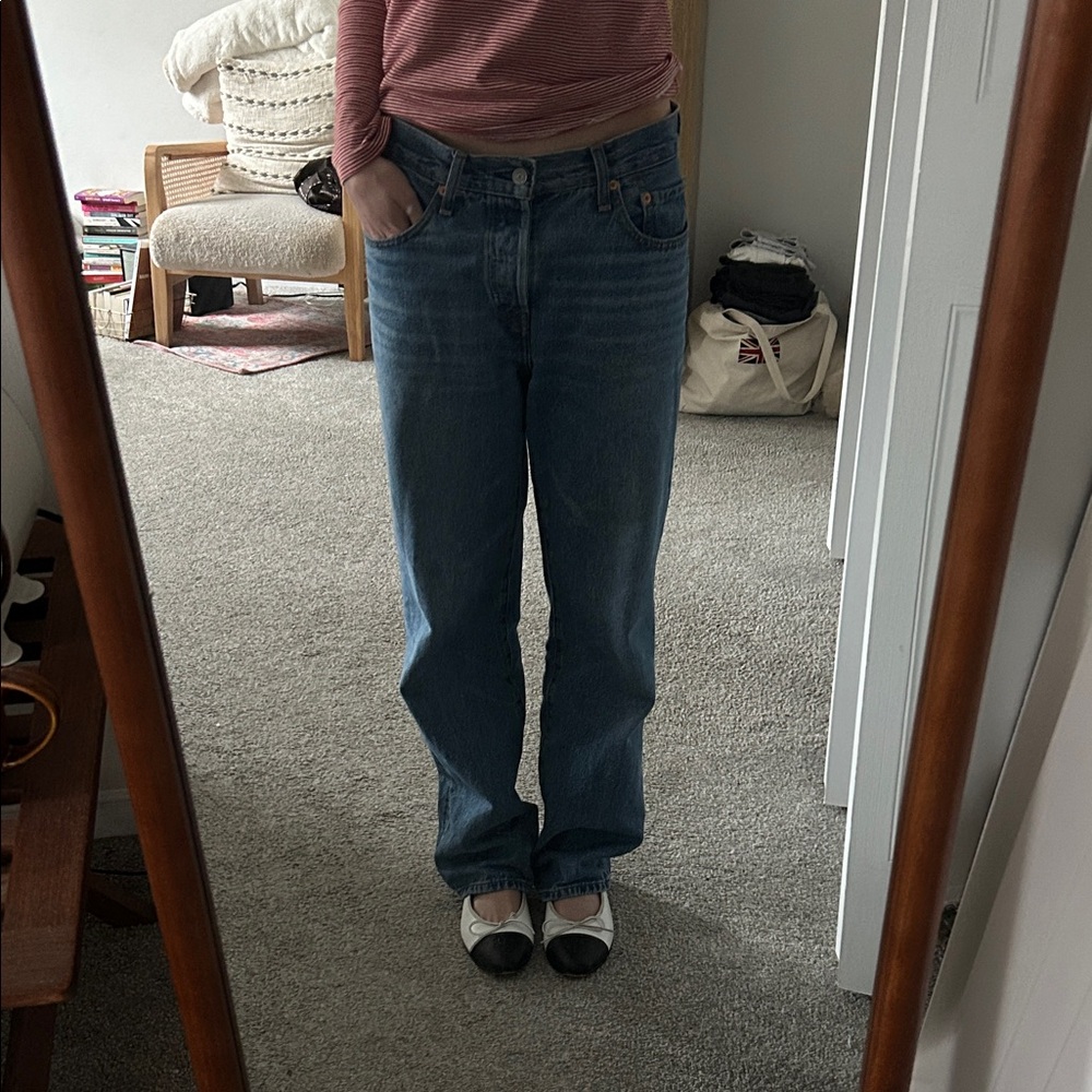 Levi’s classic 501’s, medium blue wash